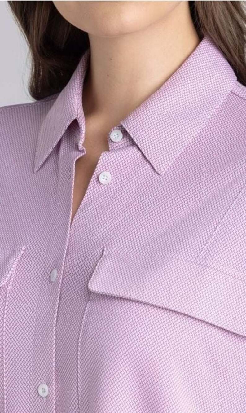 Buttercloth Women's Icy Bamboo Oversized Fit Button Down Shirt Size L